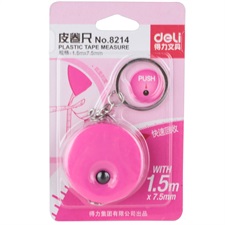 Deli E8214 Plastic Measuring Tape 1.5 m  with Keychain