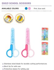 Deli E6021 Bumpees Series School 4.76" / 121mm Scissors with Sleeve 01 Piece