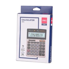 Deli Core Series E1671C Metal Surface 14-Digits Desktop Calculator