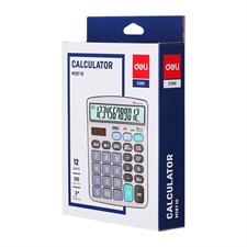 Deli Core Series EM19710 Metal Surface 12-Digits Desktop Calculator