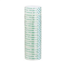 Deli E30064 Transparent Stationery Tape 1.0 Inch x 20 Yards 08 Pieces Roll