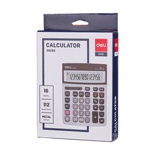 Deli Core Series E39265 Metal Surface 16-Digits Desktop Calculator