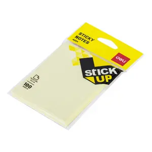 Deli EA00452 Yellow Sticky Notes 3x4 Inches 