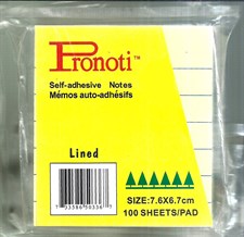 Pronoti Yellow Pastel Lined Memo Notepads 3x2 Inches
