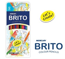 Mercury Brito 12 Colour Pencils Full Size