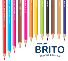 Mercury Brito 12 Colour Pencils Full Size