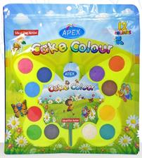 Apex 812CW Cake Water Colour Paints 12 Colours