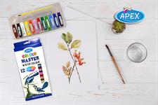 Apex A-1012 Colour Master Water Colour 12 Tubes