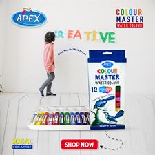 Apex A-1012 Colour Master Water Colour 12 Tubes
