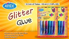 Apex GG-06 Glitter Glue 06 Colour Tubes