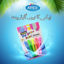 APEX NGP-05 Neon BIGI Glitter Glue Paints 05 Colour Tubes