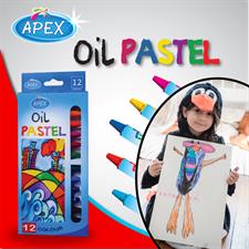 Apex OP-012 Oil Pastels 12 Colours