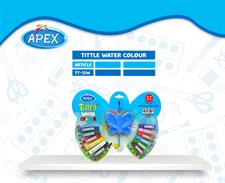 Apex TT-12W Tittly Water Colour Paints 12 Tubes
