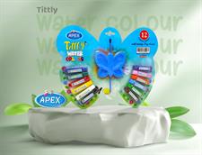 Apex TT-12W Tittly Water Colour Paints 12 Tubes
