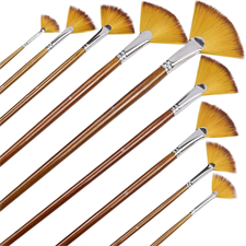 Bomeijia A0187 Artist Fan Brush 9 Pcs Set