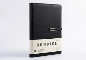 Boss 99-18 B5 Concise Office Notebook with Magnetic Flap Lock Closure - 200 Pages