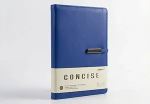Boss 99-18 B5 Concise Office Notebook with Magnetic Flap Lock Closure - 200 Pages