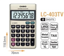 Casio LC-403TV 8-Digits Portable Calculator