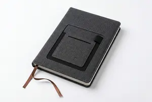 Boss 25-65 A5 Office Notebook with Mobile+Pen Pocket - 232 Pages