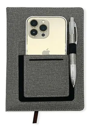 Boss 25-65 A5 Office Notebook with Mobile+Pen Pocket - 232 Pages