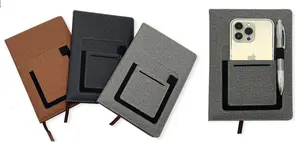 Boss 25-65 A5 Office Notebook with Mobile+Pen Pocket - 232 Pages