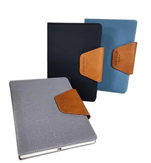 Boss 25-71 A5 Office Notebook with Magnetic Flap Lock Closure - 200 Pages