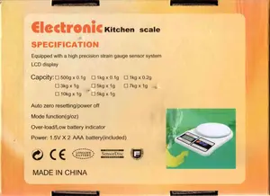 China SF-400 Digital Kitchen Scale 1Gm to 10Kg