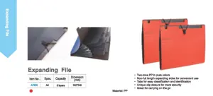 Comix A7625 Gemini A4 6 Pockets Expanding File