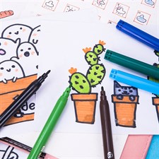 Deli ColoRun EC10023 Felt Tip Washable Markers 24 Colours