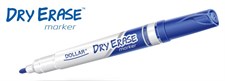 Dollar Dry Erase White Board Erasable Marker Cut Tip