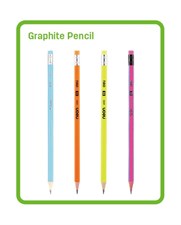Deli EU51600 Neon Graphite Pencil Pack of 12