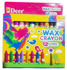 Deer 1-2-013 Wax Crayons 12 Colours
