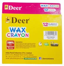 Deer 1-2-013 Wax Crayons 12 Colours