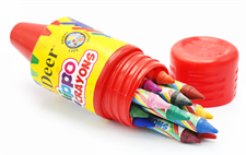 Deer 1-2-018 Hippo Wax Crayons 12 Colours
