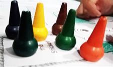 Deer 1-2-020 Finger Wax Crayons 12 Colours
