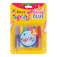 Deer 1-2-102 Glitter Glue 06 Colour Tubes