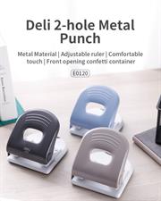 Deli E0120 40 Pages Metal 2-Hole Punch Machine