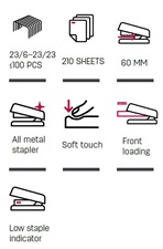 Deli E0396 210 Pages Heavy Duty Stapler