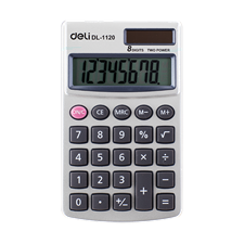 Deli E1120 08-Digit Portable Calculator
