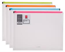 Deli E38975 A4 Transparent Plastic Zip Bag