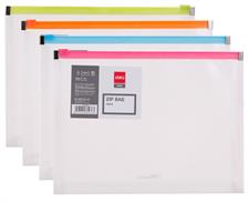 Deli E38976 A5 Transparent Plastic Zip Bag