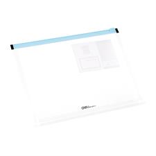 Deli E38976 A5 Transparent Plastic Zip Bag