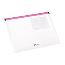 Deli E38976 A5 Transparent Plastic Zip Bag