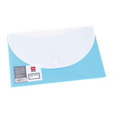 Deli E38977 2-Pocket A4 Button File Bag