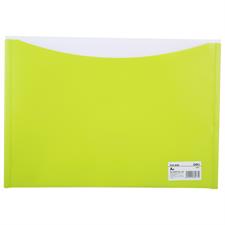 Deli E38977 2-Pocket A4 Button File Bag