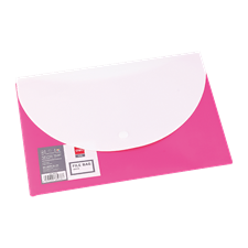 Deli E38977 2-Pocket A4 Button File Bag