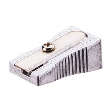 Deli E39761 Aluminum Metallic 1-Hole Pencil Sharpener
