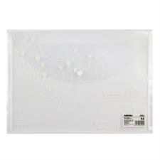 Deli Aurora E5502 A4 Button File Bag Translucent