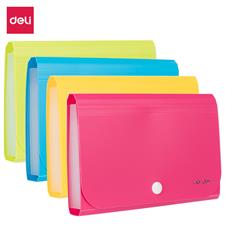 Deli E5561 A6 13 Pockets Expanding File Snap