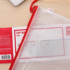 Deli E5654 A4 Mesh PVC Zip Bag